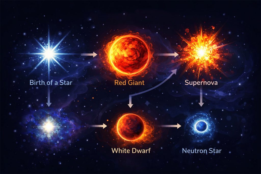 Birth and Death of Stars