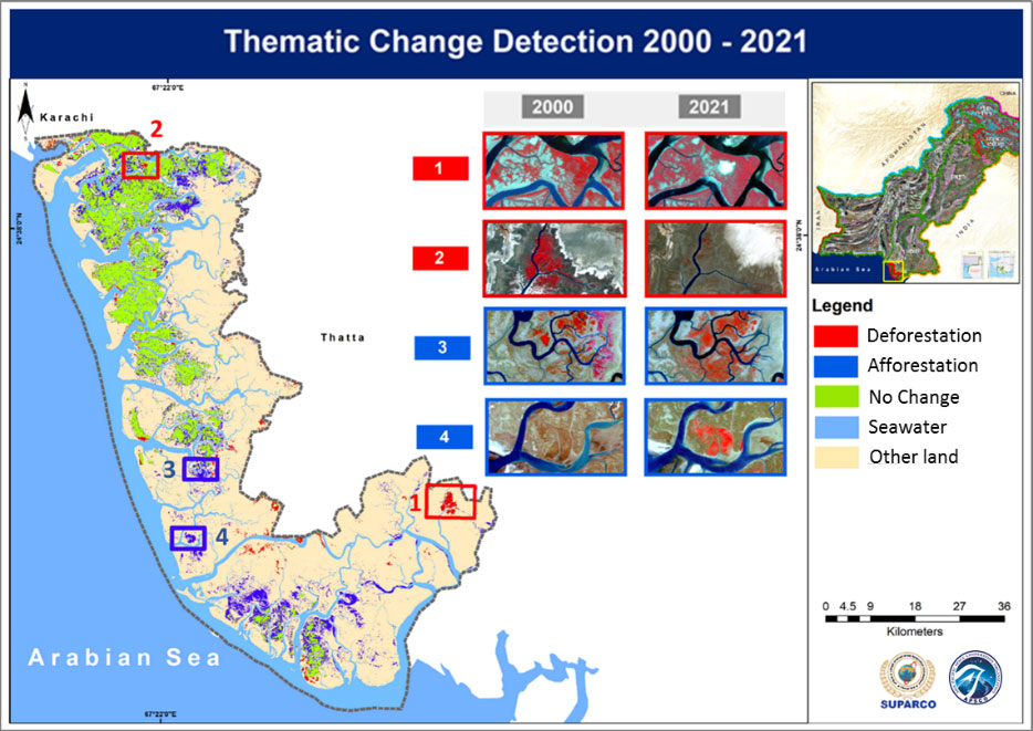 Thematic Change Detection of Mangroves 